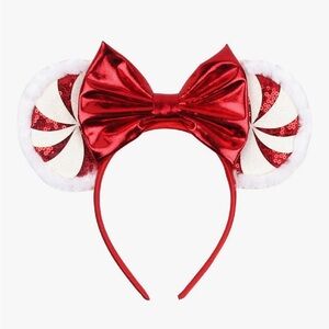 Christmas Mouse Ears Bow Headband nwot